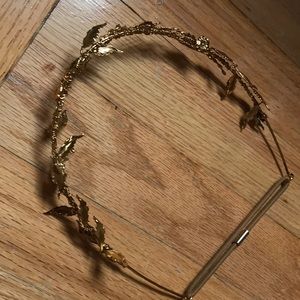 Gold flower head band